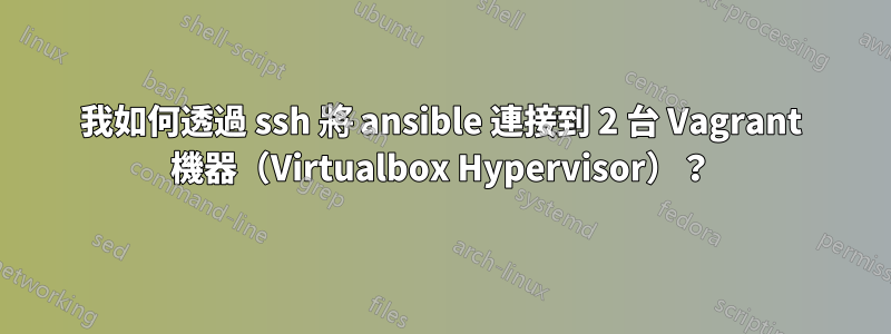 我如何透過 ssh 將 ansible 連接到 2 台 Vagrant 機器（Virtualbox Hypervisor）？