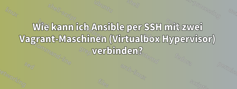 Wie kann ich Ansible per SSH mit zwei Vagrant-Maschinen (Virtualbox Hypervisor) verbinden?