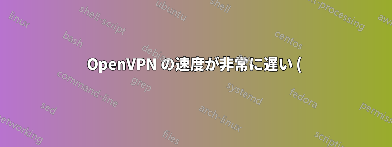 OpenVPN の速度が非常に遅い (