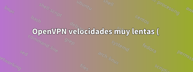 OpenVPN velocidades muy lentas (