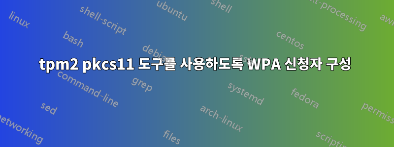 tpm2 pkcs11 도구를 사용하도록 WPA 신청자 구성