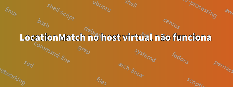 LocationMatch no host virtual não funciona