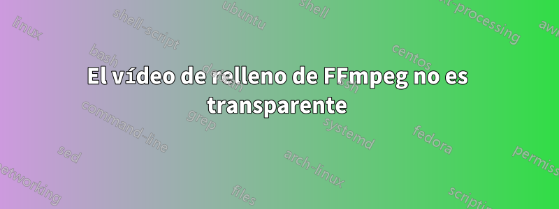 El vídeo de relleno de FFmpeg no es transparente