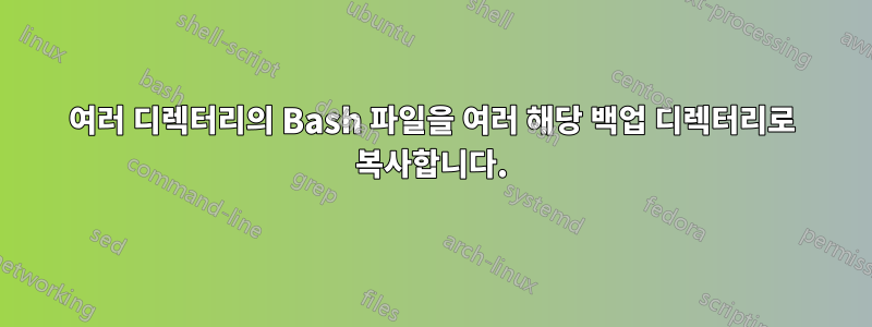 여러 디렉터리의 Bash 파일을 여러 해당 백업 디렉터리로 복사합니다.