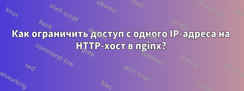 Как ограничить доступ с одного IP-адреса на HTTP-хост в nginx?