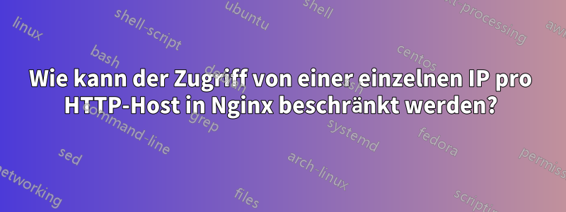 Wie kann der Zugriff von einer einzelnen IP pro HTTP-Host in Nginx beschränkt werden?