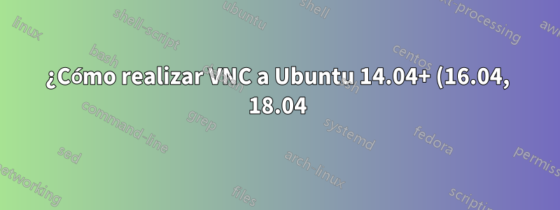 ¿Cómo realizar VNC a Ubuntu 14.04+ (16.04, 18.04) desde Windows sin desactivar el cifrado requerido en vino?