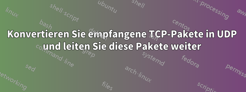 Konvertieren Sie empfangene TCP-Pakete in UDP und leiten Sie diese Pakete weiter