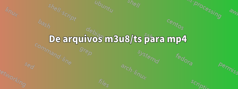 De arquivos m3u8/ts para mp4