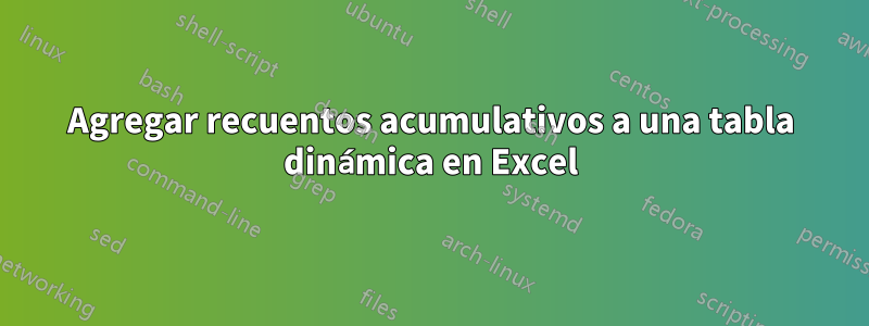 Agregar recuentos acumulativos a una tabla dinámica en Excel