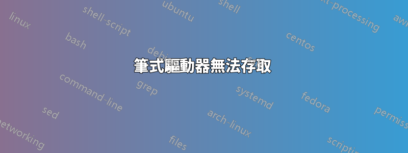 筆式驅動器無法存取