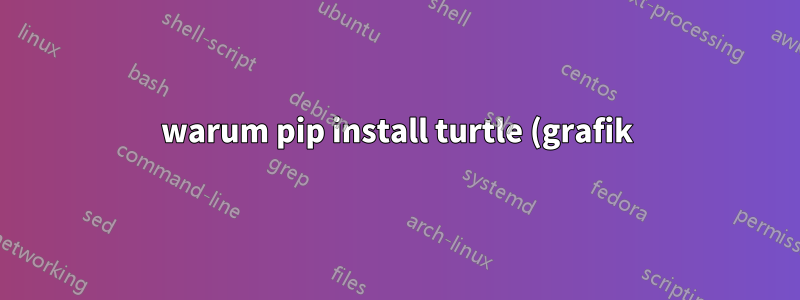 warum pip install turtle (grafik) fehler