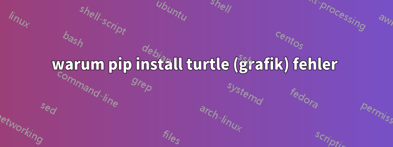 warum pip install turtle (grafik) fehler
