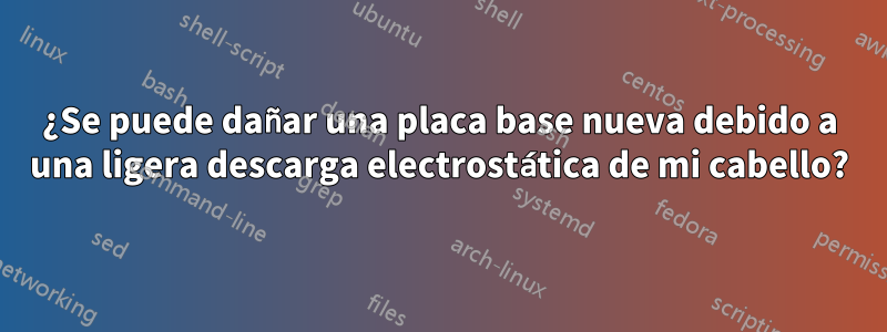 ¿Se puede dañar una placa base nueva debido a una ligera descarga electrostática de mi cabello?