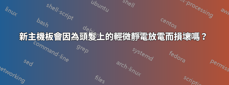 新主機板會因為頭髮上的輕微靜電放電而損壞嗎？