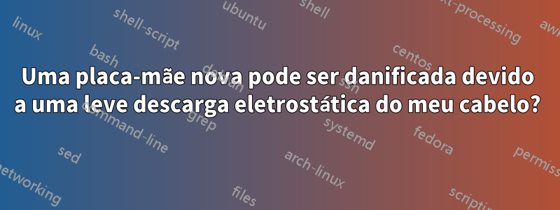Uma placa-mãe nova pode ser danificada devido a uma leve descarga eletrostática do meu cabelo?