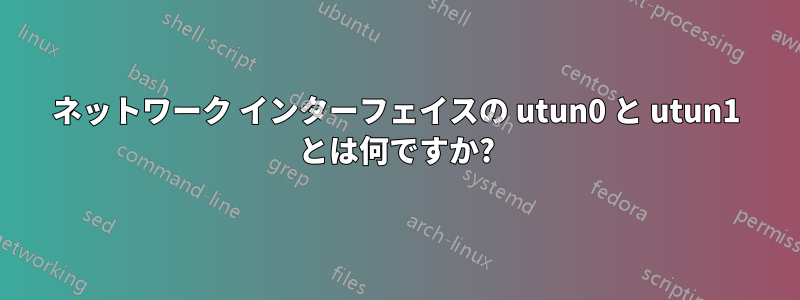 ネットワーク インターフェイスの utun0 と utun1 とは何ですか?