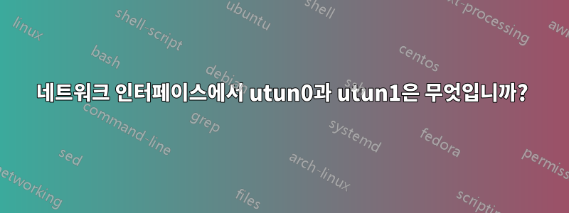 네트워크 인터페이스에서 utun0과 utun1은 무엇입니까?