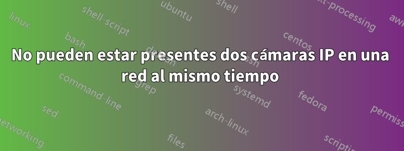 No pueden estar presentes dos cámaras IP en una red al mismo tiempo