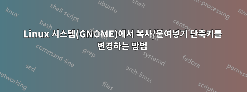 Linux 시스템(GNOME)에서 복사/붙여넣기 단축키를 변경하는 방법