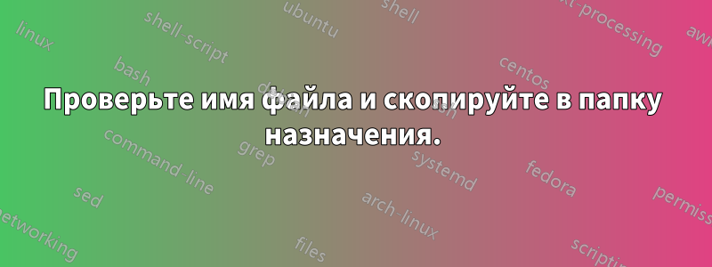 Проверьте имя файла и скопируйте в папку назначения.