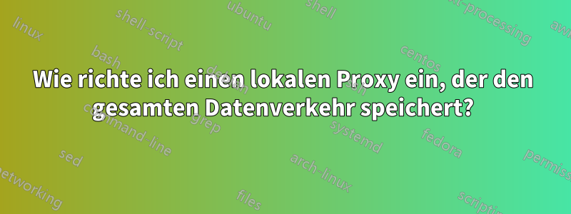 Wie richte ich einen lokalen Proxy ein, der den gesamten Datenverkehr speichert?