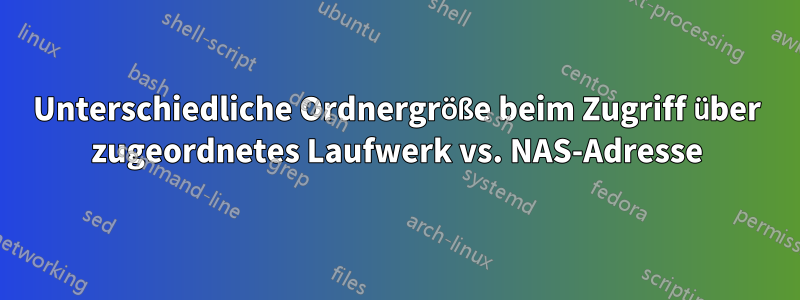 Unterschiedliche Ordnergröße beim Zugriff über zugeordnetes Laufwerk vs. NAS-Adresse