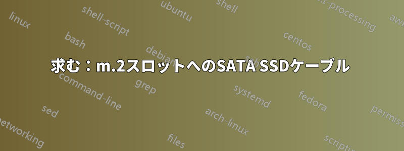 求む：m.2スロットへのSATA SSDケーブル