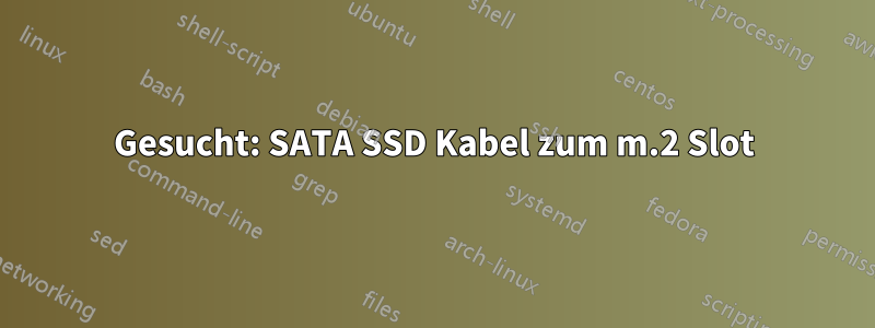 Gesucht: SATA SSD Kabel zum m.2 Slot