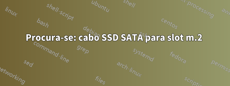 Procura-se: cabo SSD SATA para slot m.2