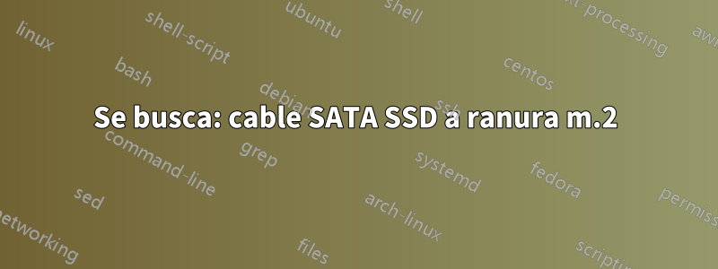 Se busca: cable SATA SSD a ranura m.2