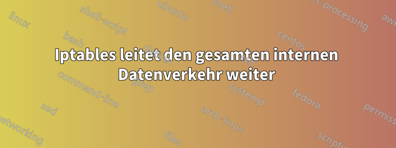 Iptables leitet den gesamten internen Datenverkehr weiter