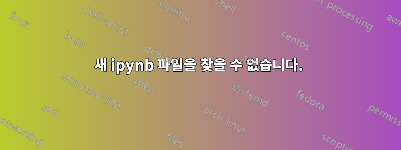 새 ipynb 파일을 찾을 수 없습니다.