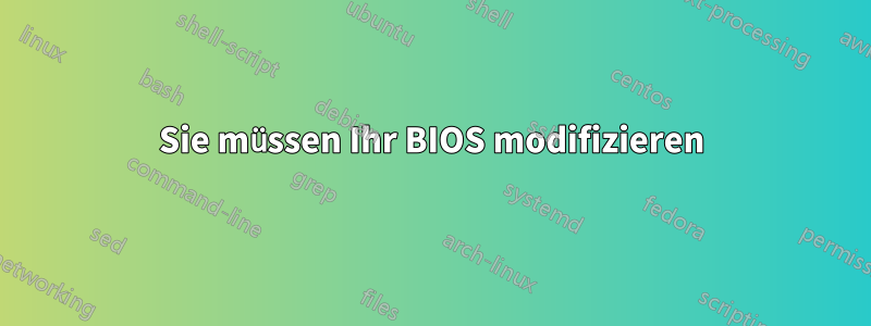 Sie müssen Ihr BIOS modifizieren