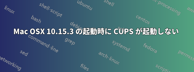 Mac OSX 10.15.3 の起動時に CUPS が起動しない