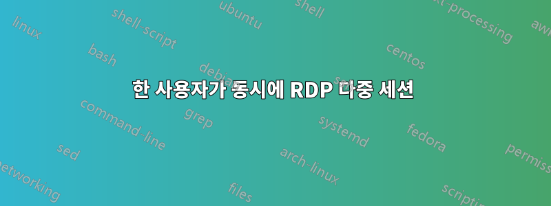 한 사용자가 동시에 RDP 다중 세션