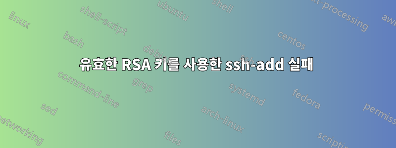 유효한 RSA 키를 사용한 ssh-add 실패