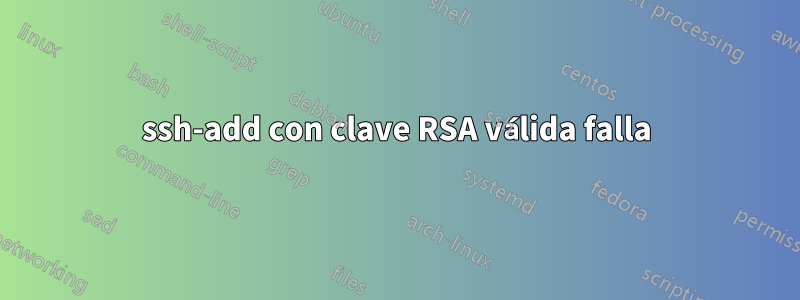 ssh-add con clave RSA válida falla