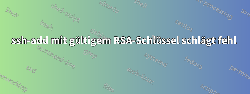 ssh-add mit gültigem RSA-Schlüssel schlägt fehl