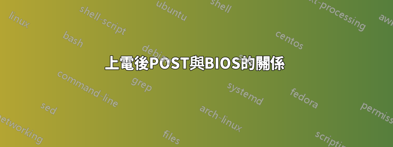 上電後POST與BIOS的關係