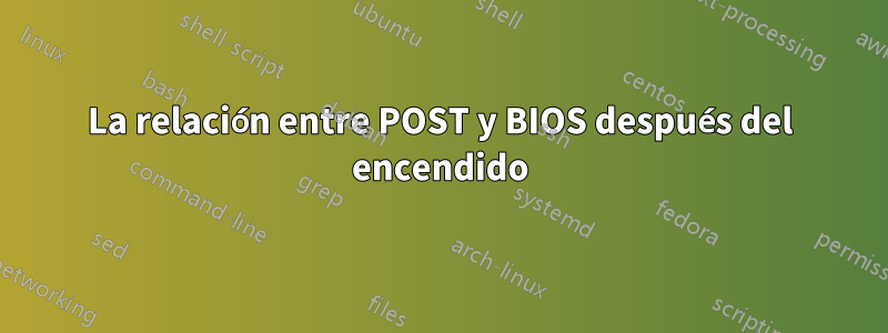 La relación entre POST y BIOS después del encendido