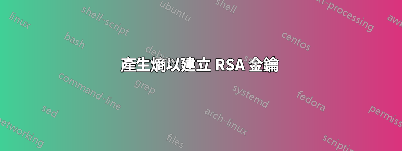 產生熵以建立 RSA 金鑰