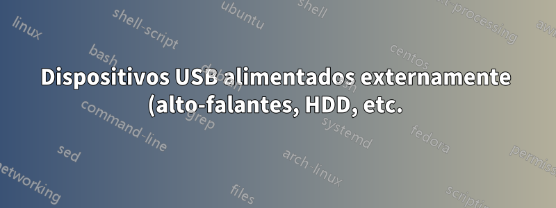 Dispositivos USB alimentados externamente (alto-falantes, HDD, etc.) em curto (?) placa-mãe?