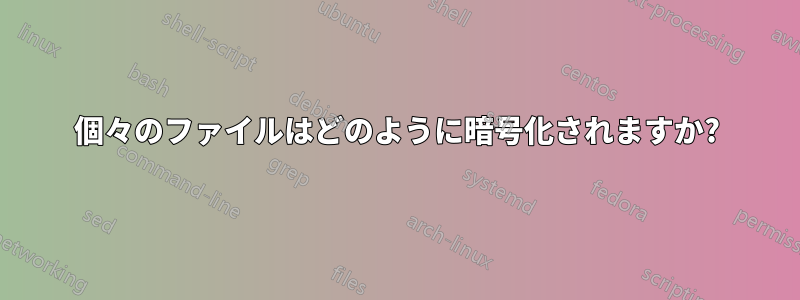 個々のファイルはどのように暗号化されますか?