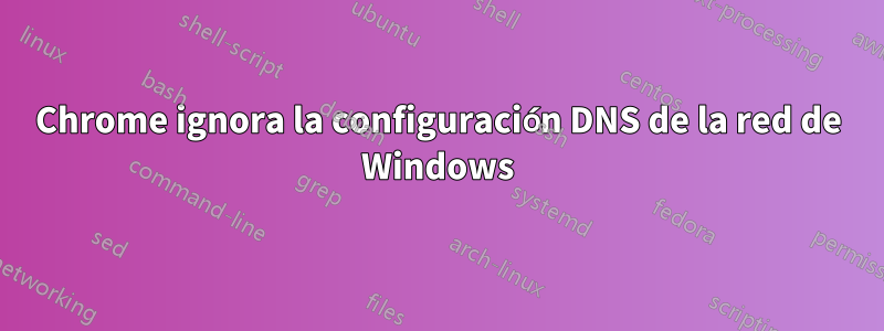 Chrome ignora la configuración DNS de la red de Windows