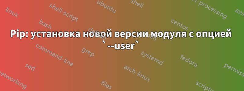 Pip: установка новой версии модуля с опцией `--user`