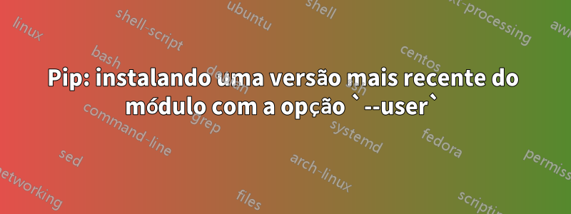 Pip: instalando uma versão mais recente do módulo com a opção `--user`