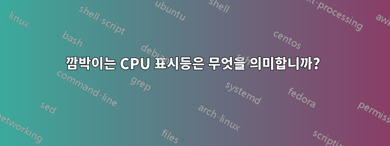 깜박이는 CPU 표시등은 무엇을 의미합니까?