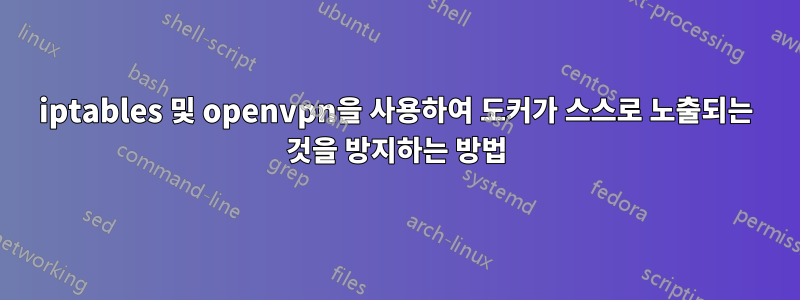 iptables 및 openvpn을 사용하여 도커가 스스로 노출되는 것을 방지하는 방법