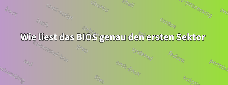 Wie liest das BIOS genau den ersten Sektor